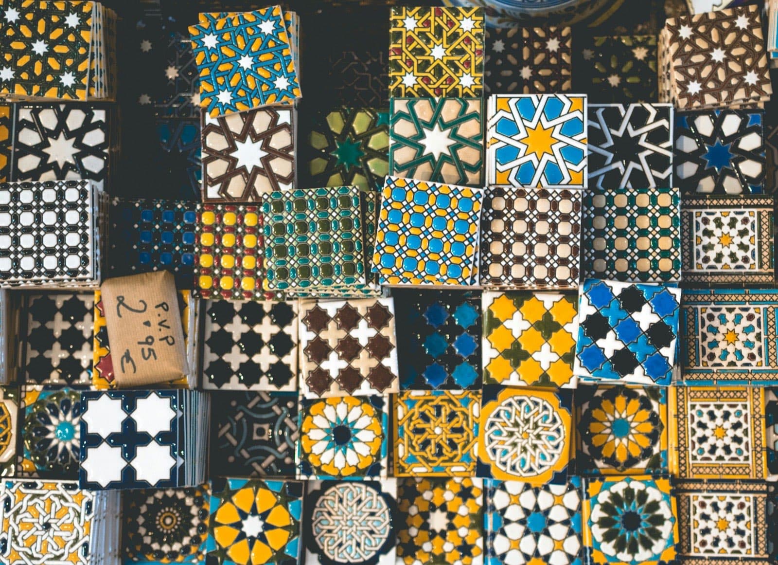 Ceramic tile samples
